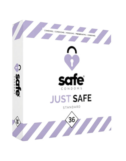 SAFE Just Safe - standard, vaníliás óvszer (36db)