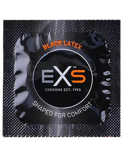 EXS Black - latex óvszer - fekete (100 db)