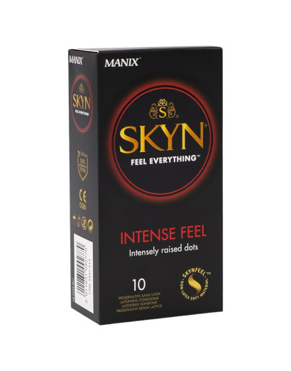 Manix SKYN Intense - latexmentes, gyöngyös óvszer (10db)