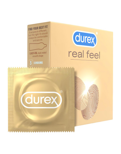 Durex Real Feel - latexmentes óvszer (3db)