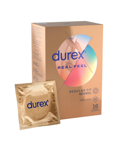 Durex Real Feel - latexmentes óvszer (16db)