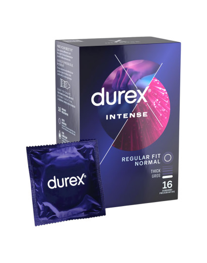 Durex Intense - bordázott és pontozott óvszer (16db)