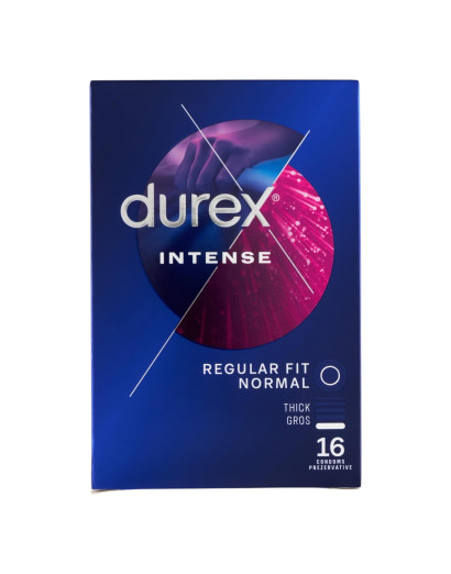 Durex Intense - bordázott és pontozott óvszer (16db)