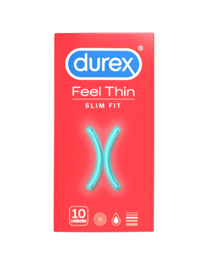 Durex Feel Thin Slim Fit - élethű érzés óvszer (10db)