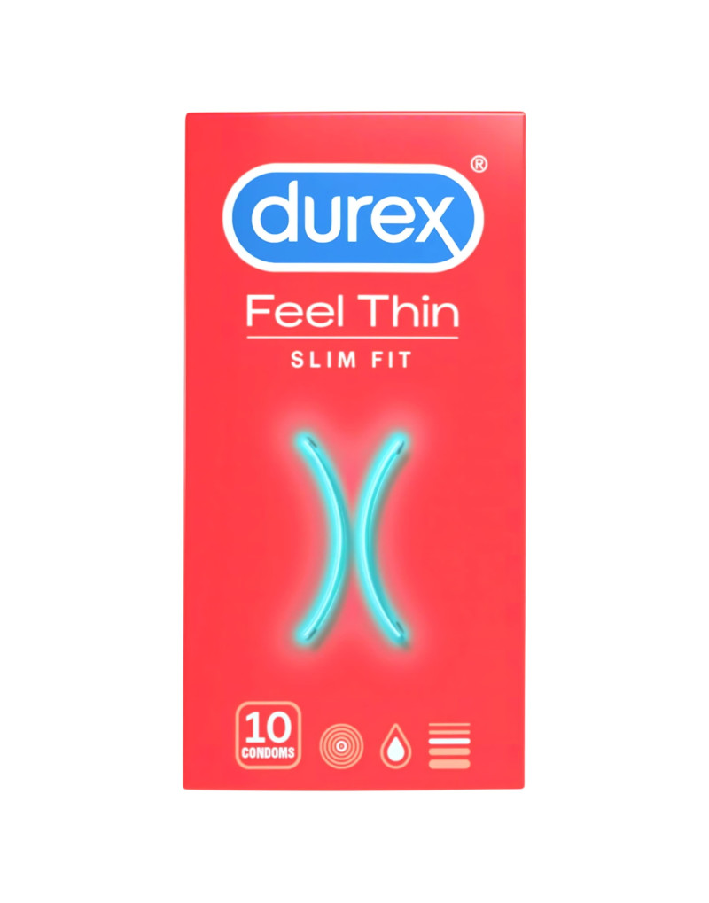 Durex Feel Thin Slim Fit - élethű érzés óvszer (10db)