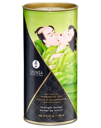 Shunga - melegítő masszázsolaj - midnight sorbet (100ml)