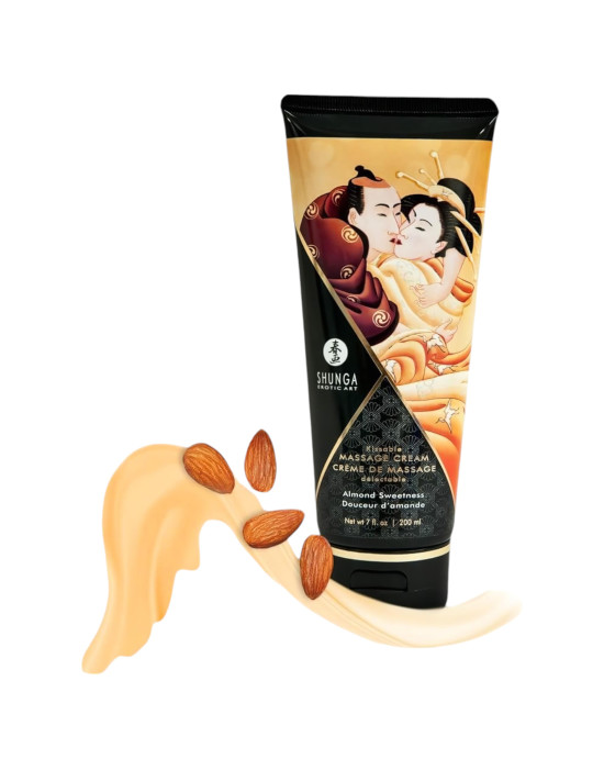 Shunga - masszázs krém - édes mandula (200ml)