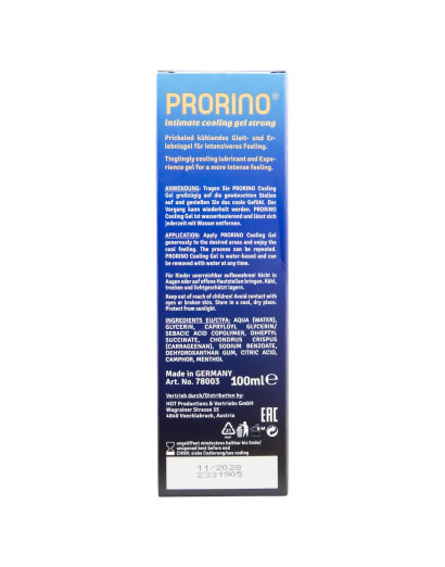 HOT Prorino - erős hűsítő intim krém férfiaknak (100ml)