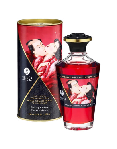 / Shunga - melegítő masszázsolaj - cseresznye (100ml)