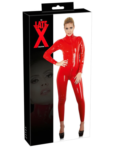 LATEX - hosszúujjú női overall (piros)