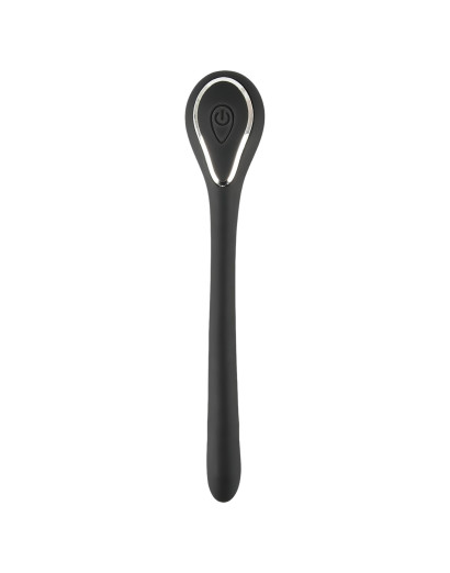 Penis Plug Dilator - akkus húgycsővibrátor (0,6-1,1cm) - fekete