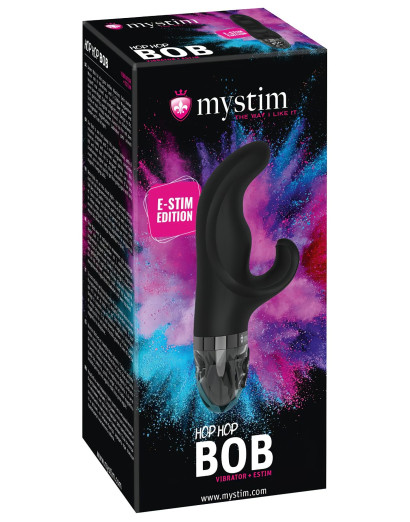 mystim Hop Hop Bob E-Stim - akkus elektro vibrátor (fekete)