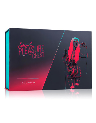 Secret Pleasure Chest - haladó BDSM készlet - 10 részes (piros)