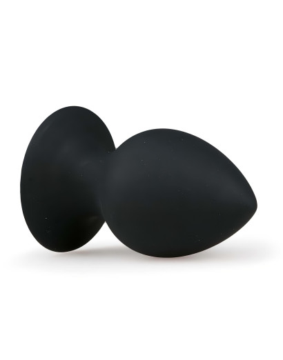 EasyToys Round Butt Plug XL - anál dildó (fekete) - extra nagy