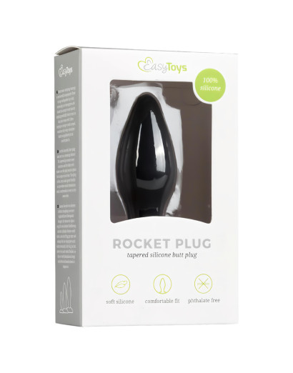 Easytoys - szilikon plug anál dildó - kicsi (fekete)