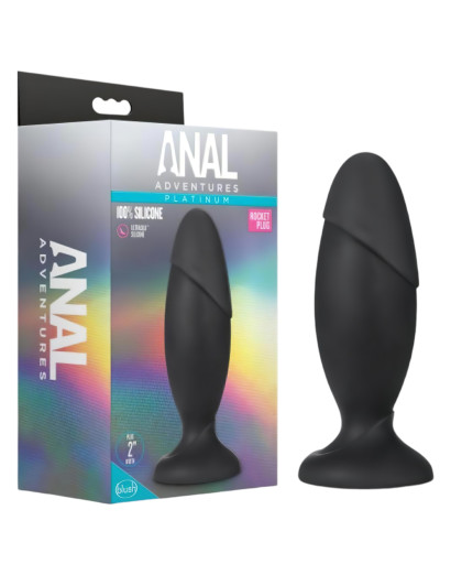 Anal Adventures Platinum Rocket Plug - anál dildó (fekete)