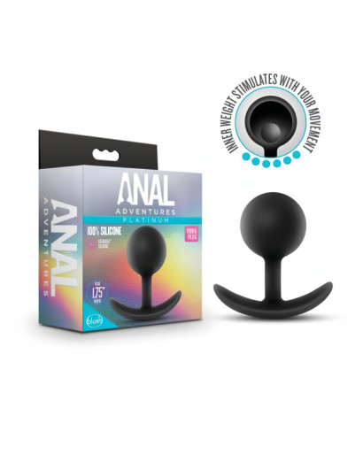 / Anal Adventures Platinum Vibra Plug - anál dildó (fekete)