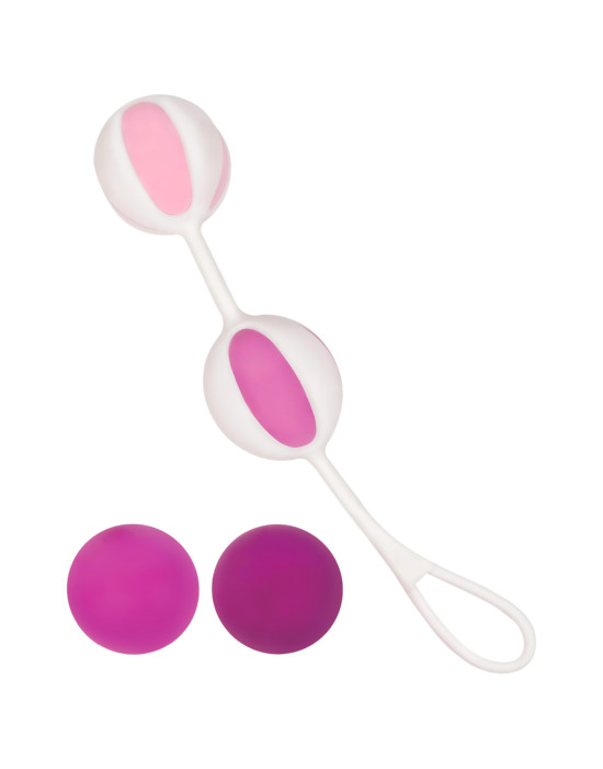 Geisha Balls 2 - variálható gésagolyó szett (pink-fehér)