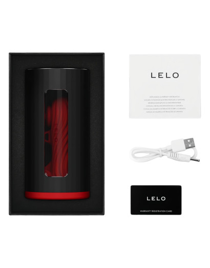 LELO F1s V3 - interaktív maszturbátor (fekete-piros)