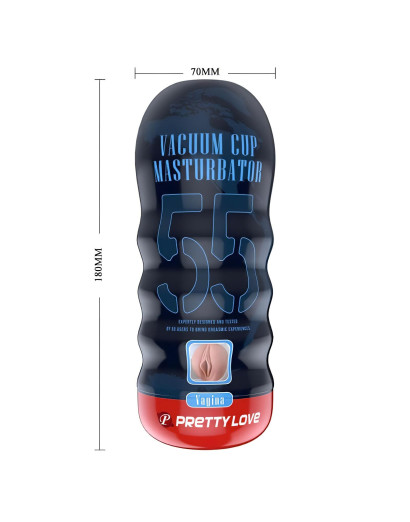 Pretty Love Vacuum Cup - élethű műpunci maszturbátor (natúr)