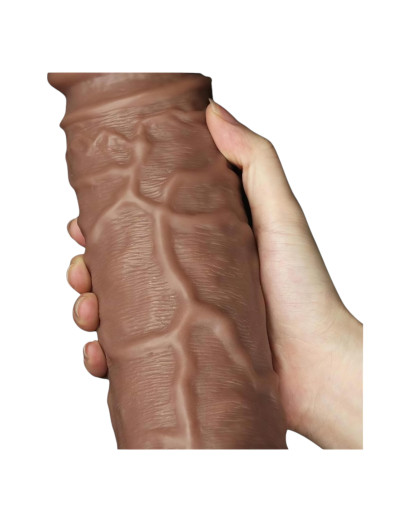 Lovetoy Chubby - tapadótalpas élethű dildó - 25cm (natúr)