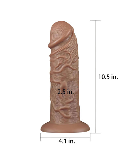 Lovetoy Chubby - tapadótalpas élethű dildó - 25cm (natúr)