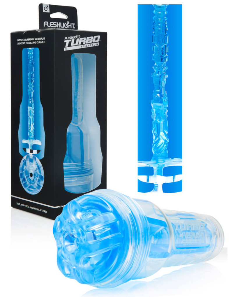 Fleshlight Turbo Ignition - szívó maszturbátor (kék)