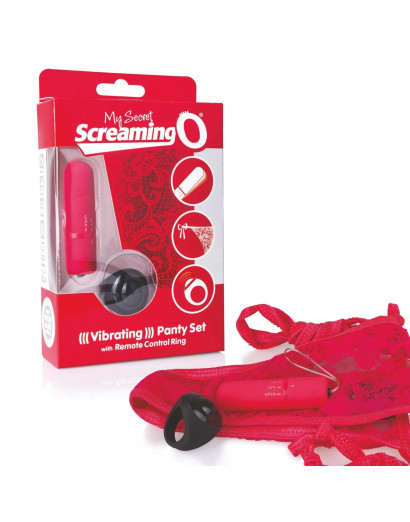 MySecret Screaming Pant - rádiós vibrációs bugyi - piros (S-L)