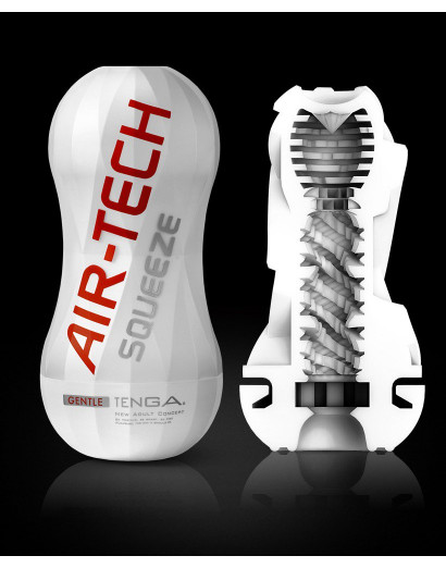 TENGA Air-Tech Squeeze Gentle - szívó maszturbátor (fehér)