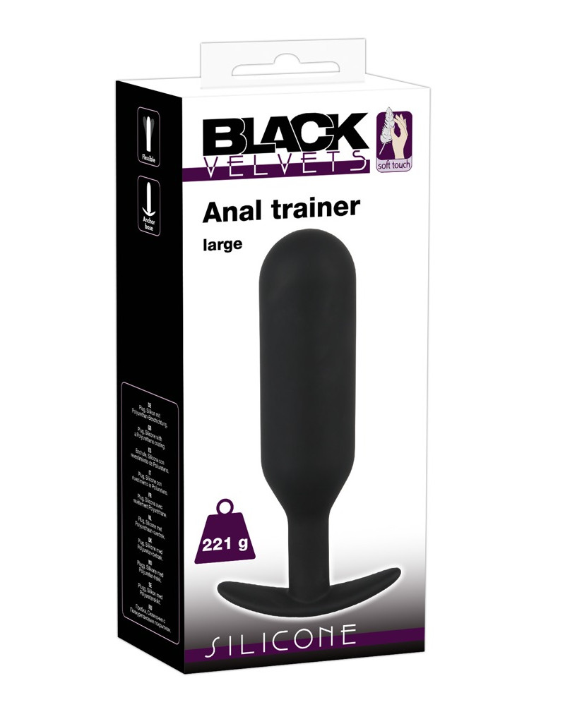 Black Velvet Anal Trainer - 221g-os anál dildó (fekete)