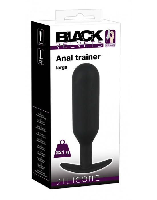Black Velvet Anal Trainer - 221g-os anál dildó (fekete)