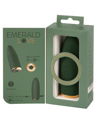 Emerald Love - akkus, vízálló mini vibrátor (zöld)